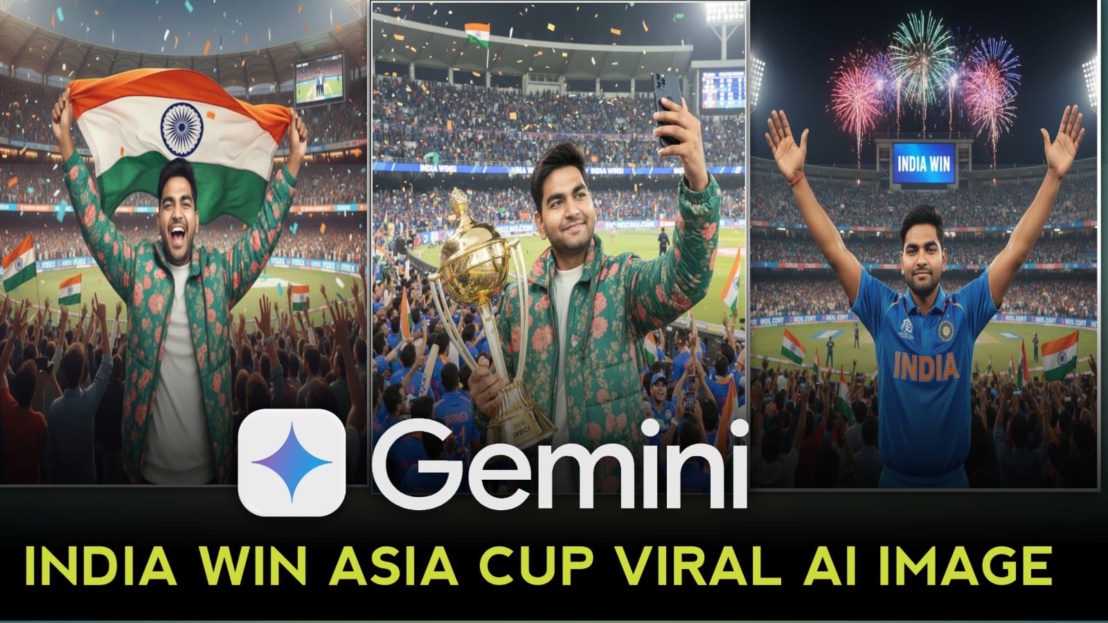 India Win Asia Cup Viral AI Image Tutorial 2025