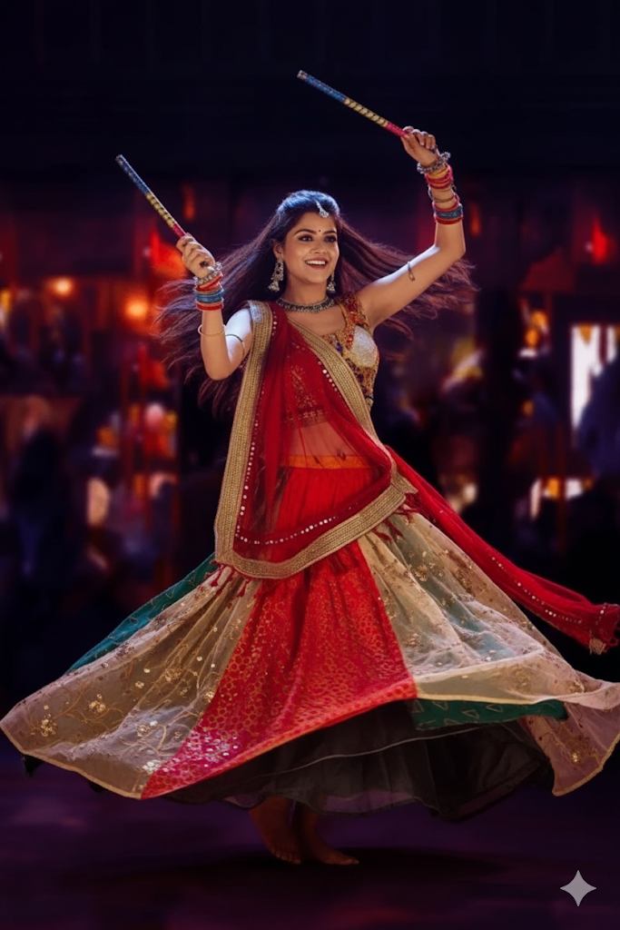 dandiya women prompt
navratri prompt for gemini girl