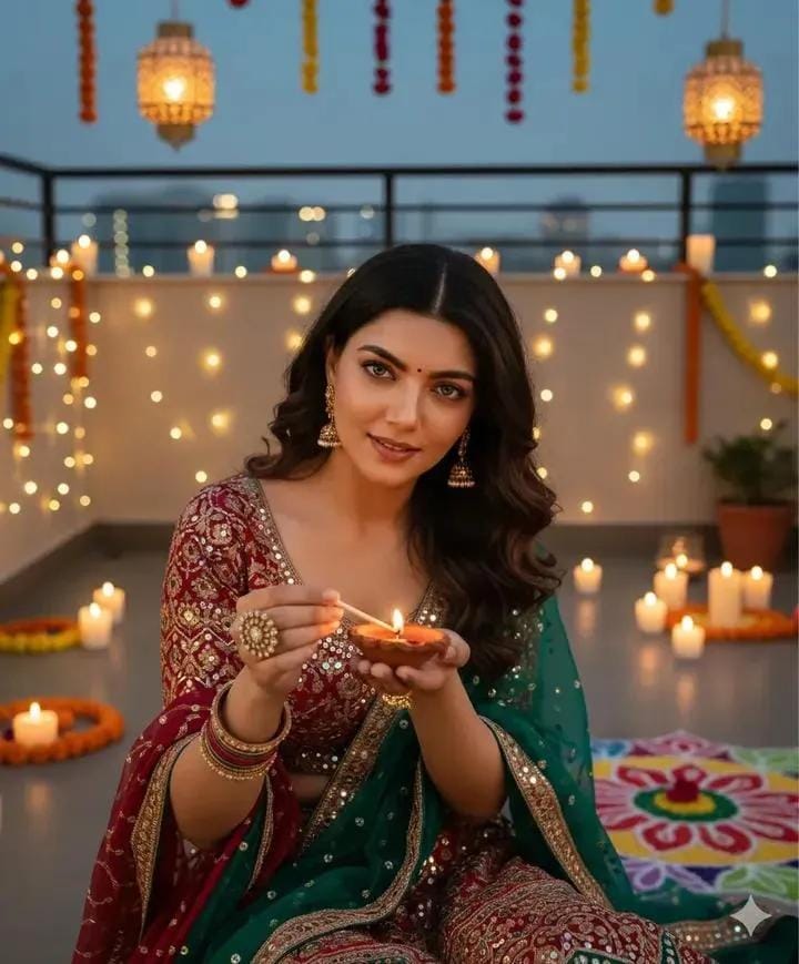 Best AI prompt for Diwali celebration girls