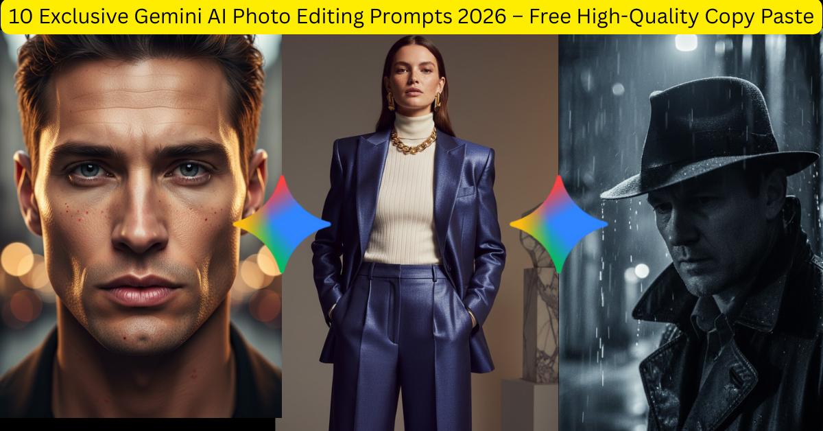 10 Exclusive Gemini AI Photo Editing Prompts 2026 – Free High-Quality Copy Paste List