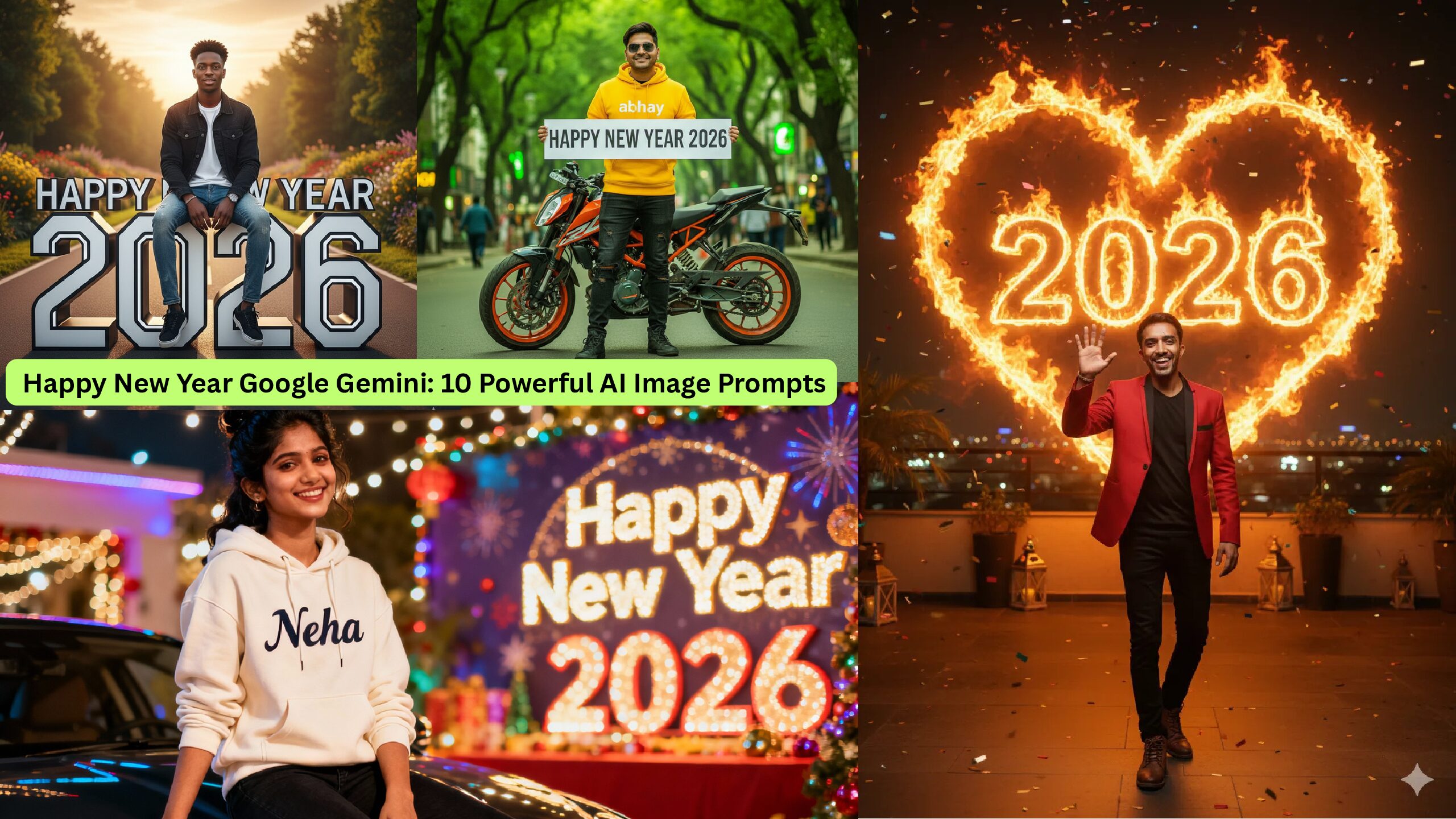 Happy New Year Google Gemini: 10 Best AI Image Prompts (Copy–Paste) – Full Guide 2026