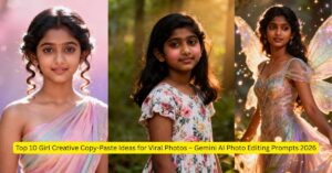 Read more about the article Top 10 Girl Creative Copy-Paste Ideas for Viral Photos – Gemini AI Photo Editing Prompts 2026