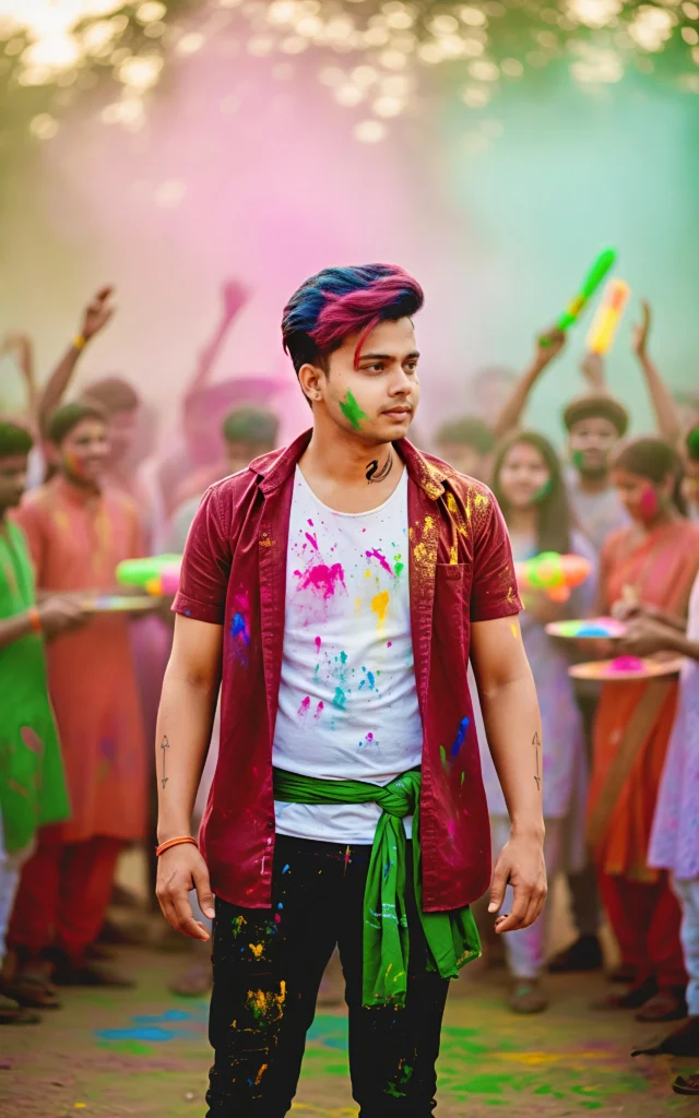 Couples Happy Holi AI Photo Editing Prompts