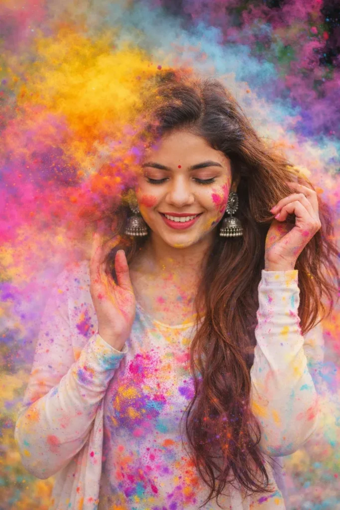 Couples Happy Holi AI Photo Editing Prompts