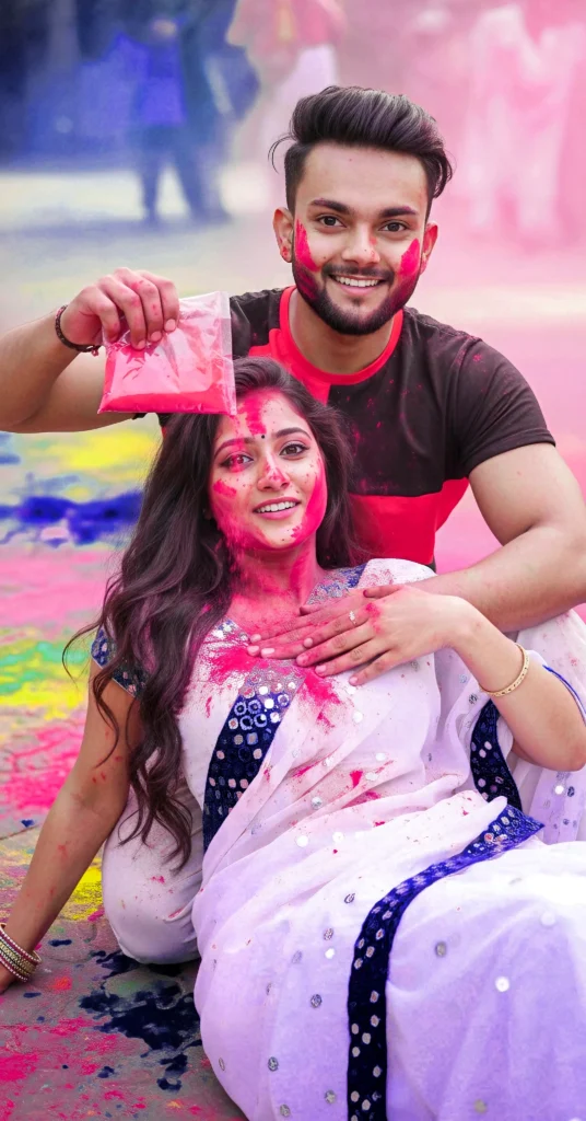 Couples Happy Holi AI Photo Editing Prompts 2026