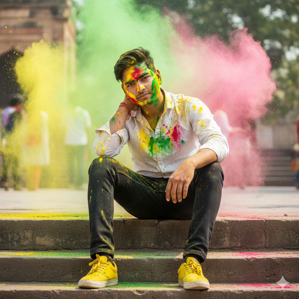 Happy Holi AI Photo Editing Prompts 2026 [Google Gemini]