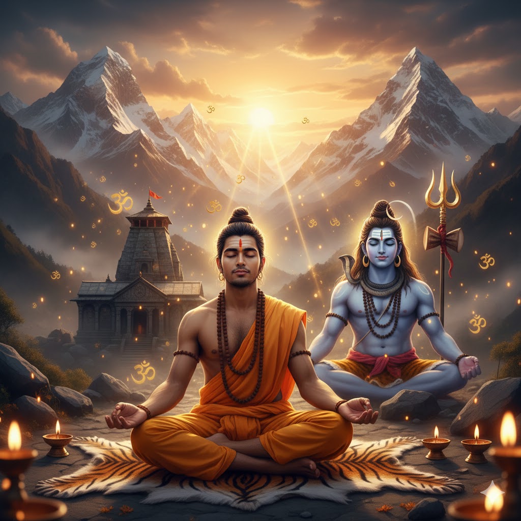 Prompt Divine Shiva Meditation Scene