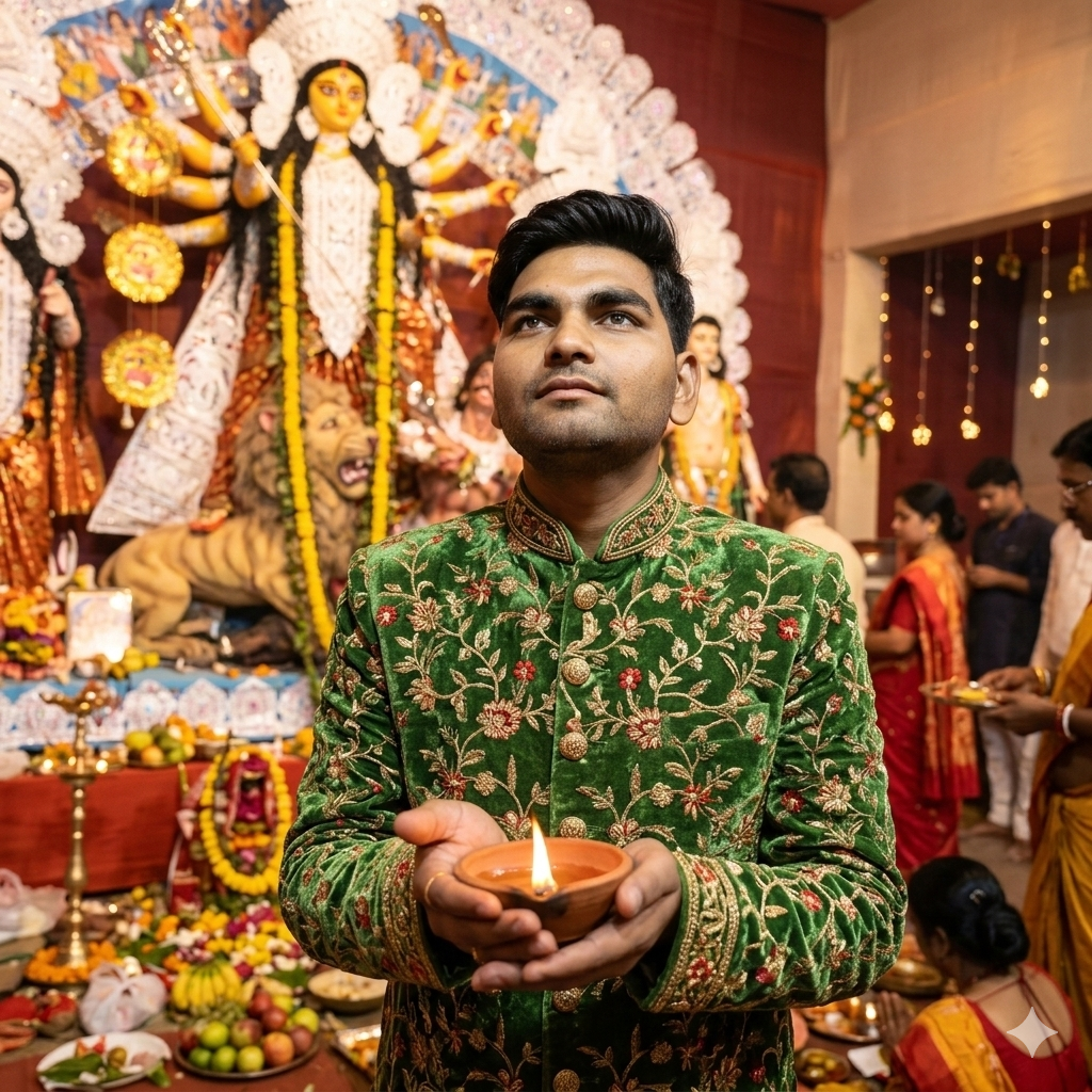 Navratri Prompt for Gemini Boy