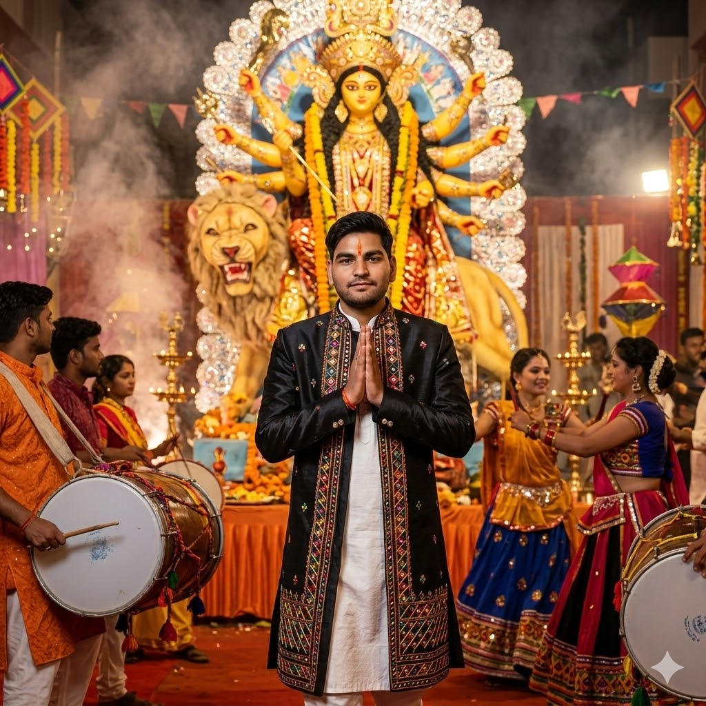 Navratri Prompt for Gemini Boy