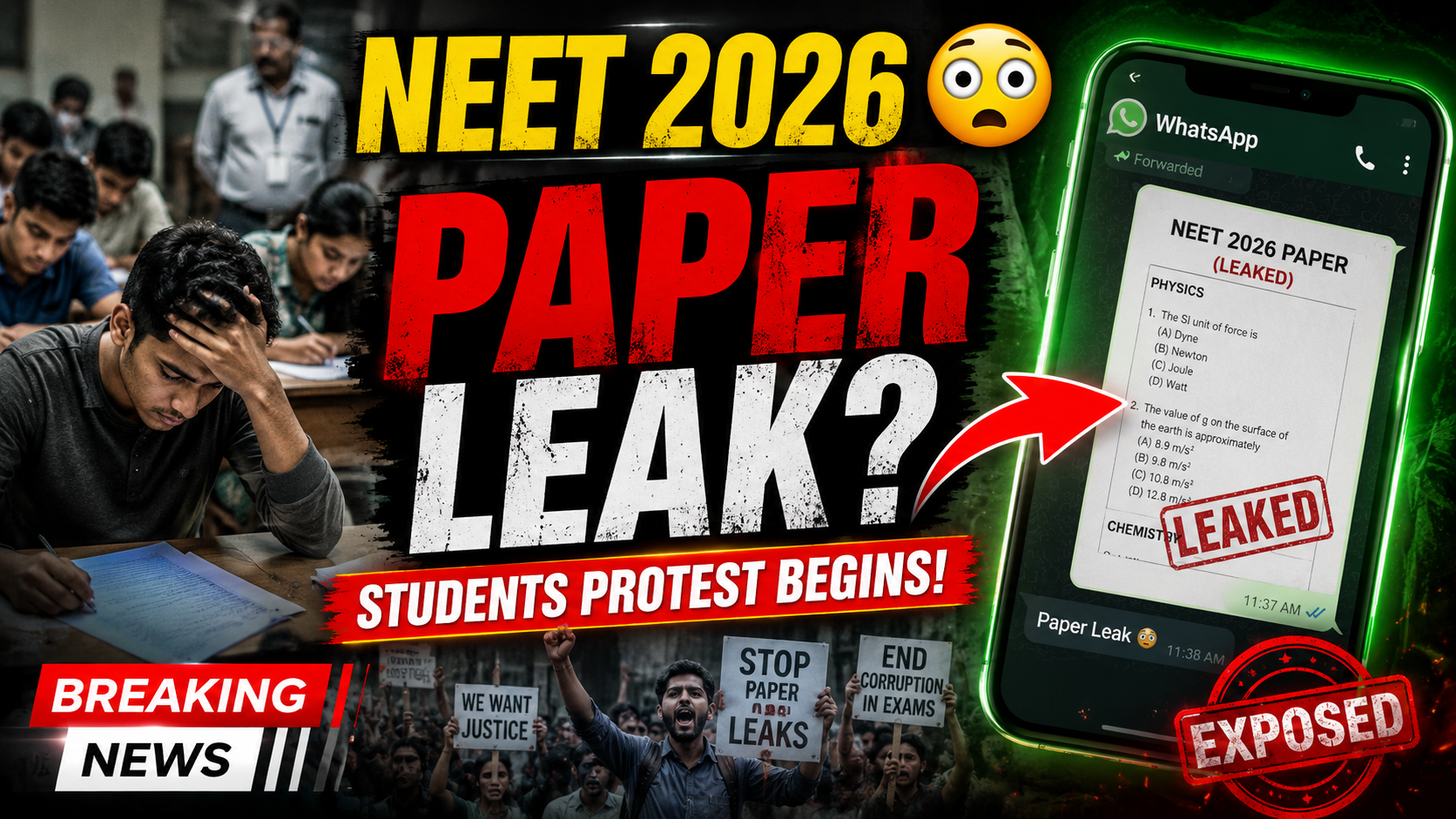 Read more about the article NEET 2026 Paper Leak: पूरी सच्चाई, कारण, जिम्मेदार और समाधान (Full Analysis in Hindi)