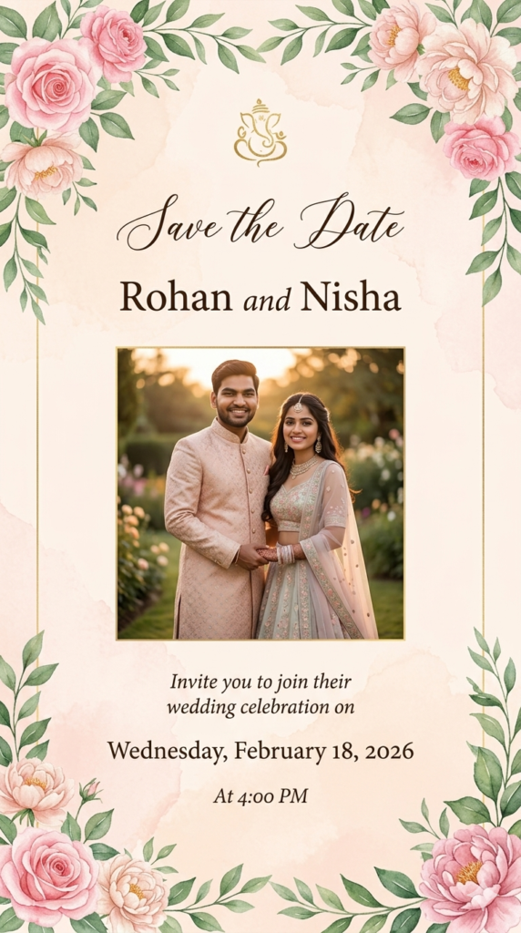 Luxury Wedding Card AI