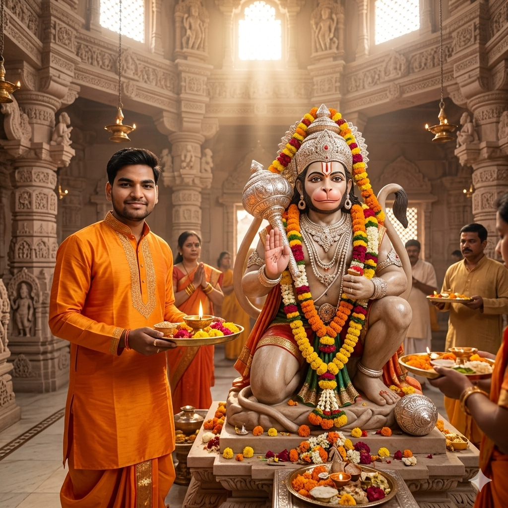 Hanuman 4K AI Art, Spiritual AI Prompts
