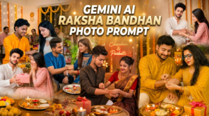 Read more about the article 5 Realistic Raksha Bandhan Gemini AI Photo Prompts for Beautiful Festival Images