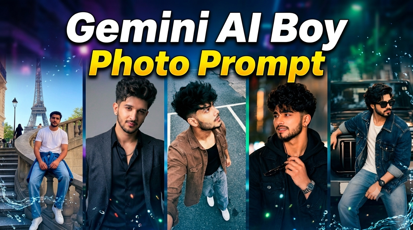 Read more about the article Gemini Boy Photo Prompts: 5 Ultra-Realistic AI Prompts for Stunning Male Portraits